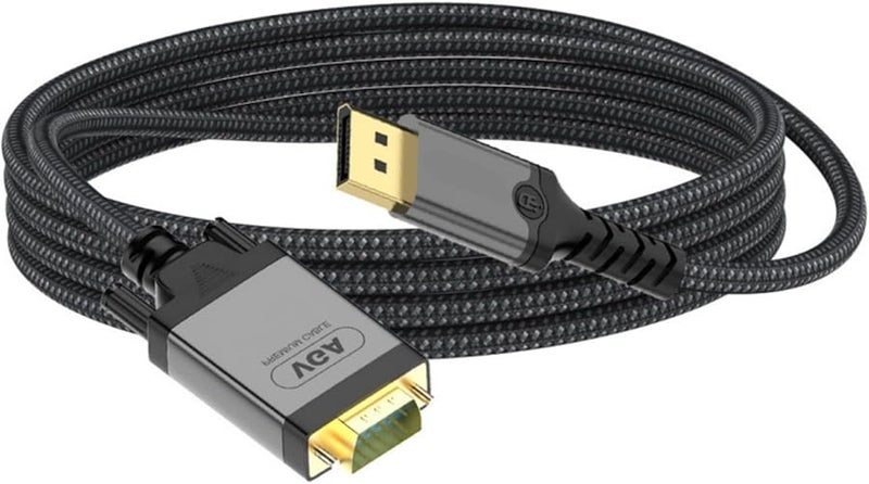 DisplayPort to VGA Adapter Cable 6 6ft Male to Female 1080P Video Streaming Cord - Image 4